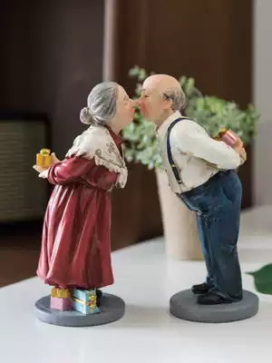 Home point beautiful home decoration old man Old Man old woman small decoration to send wife husband wedding anniversary gift
