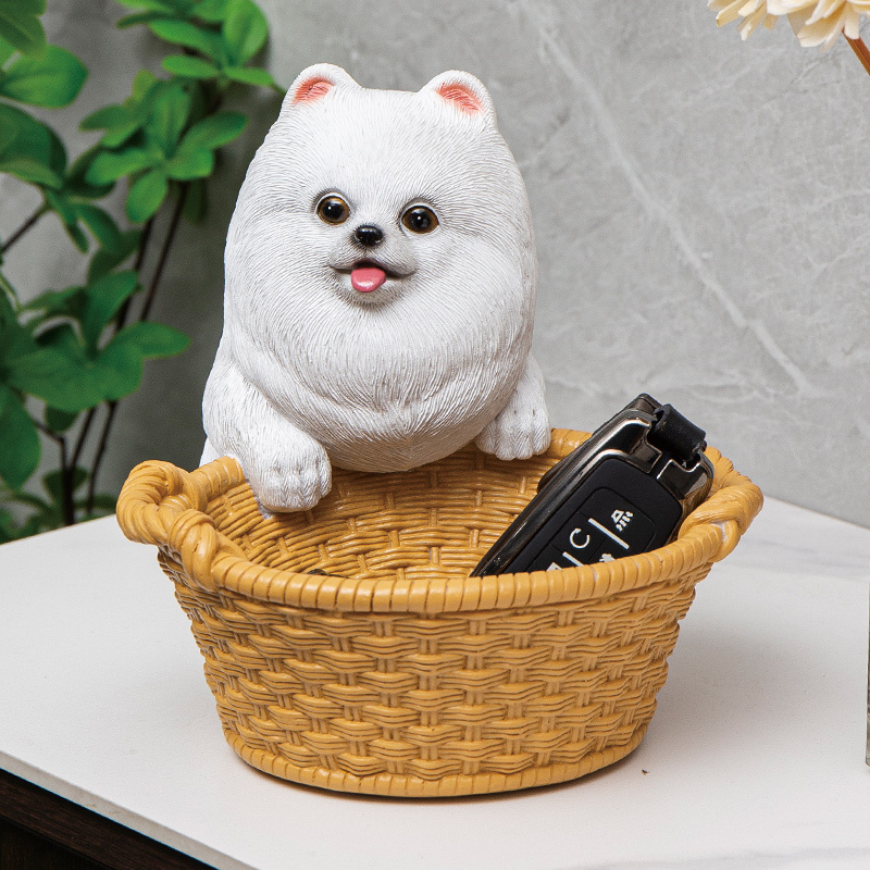 Cute Dog Key Storage Ornament Home Living Room Coffee Table Tv Cabinet Decoration Moving Housewarming Gift