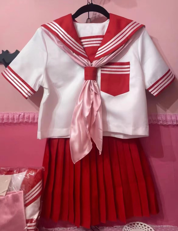 [in Stock, Full Range] Authentic Bodyline Red Scarf Sailor Suit Japanese Brand Jk Uniform