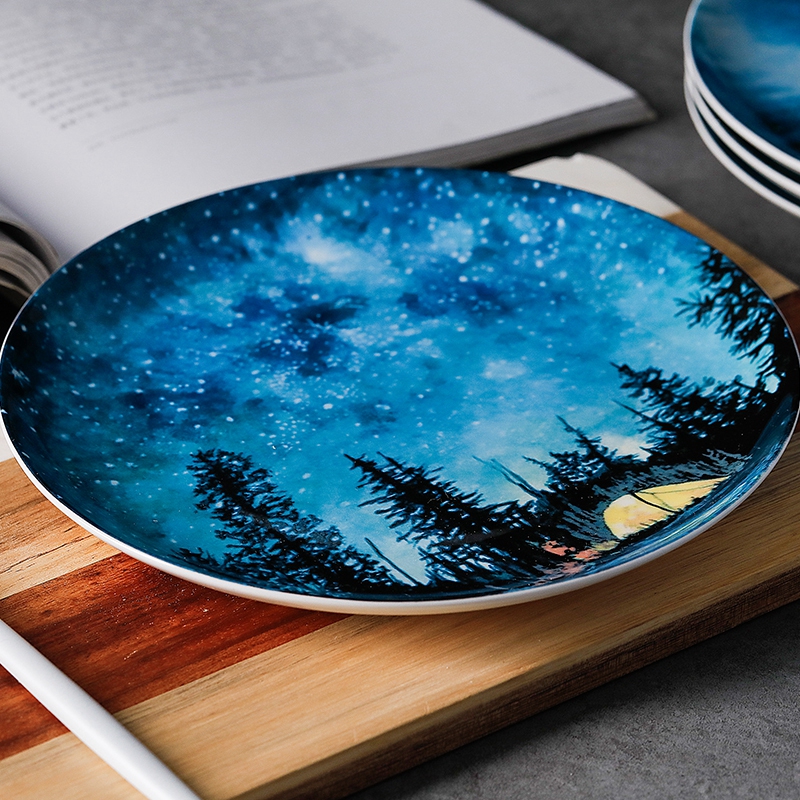 Creative household dish dish dish star salad plates ceramic tableware dinner plate steak plate web celebrity ipads porcelain tableware
