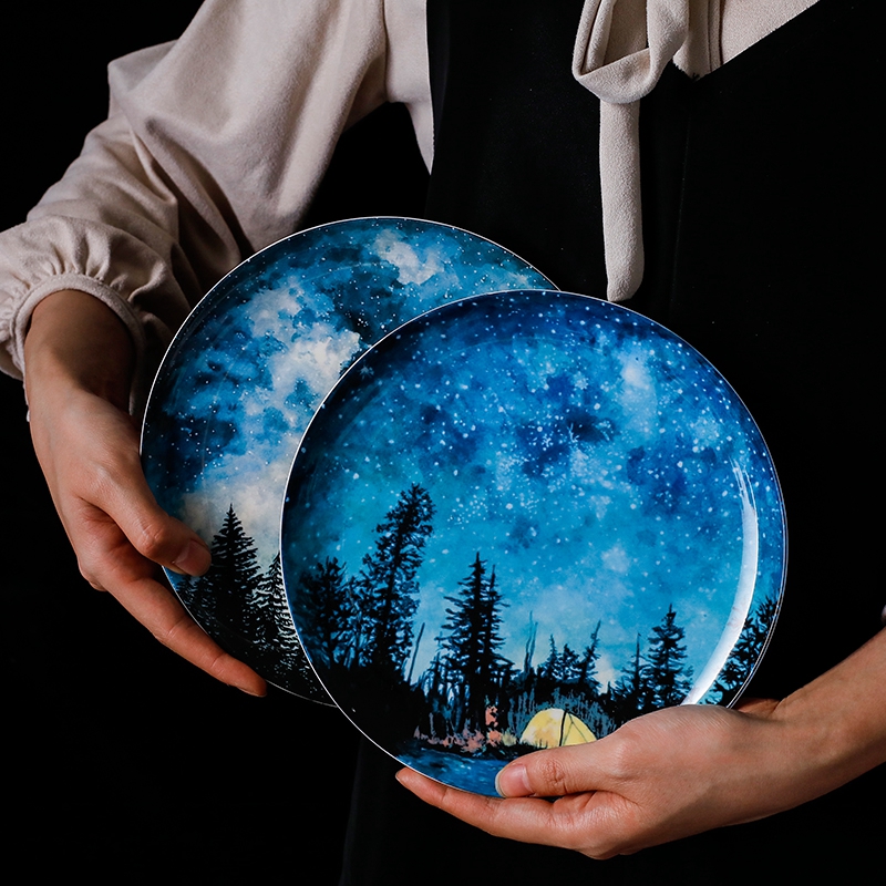 Creative household dish dish dish star salad plates ceramic tableware dinner plate steak plate web celebrity ipads porcelain tableware