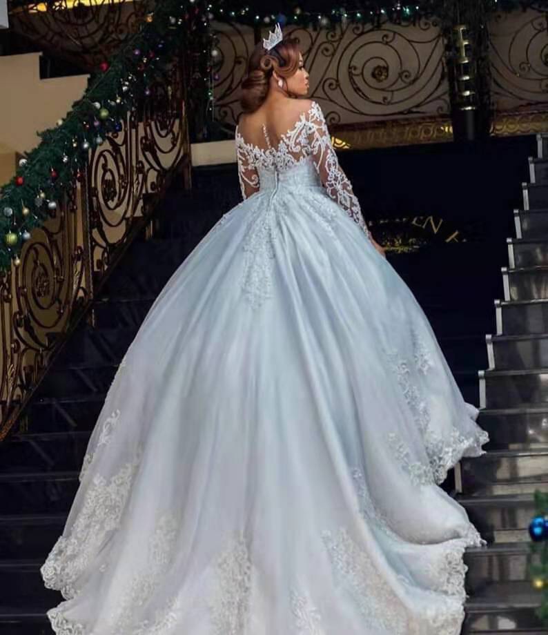 Wedding Dress Long Sleeve Bride Dresses A-Line Bridal Gowns