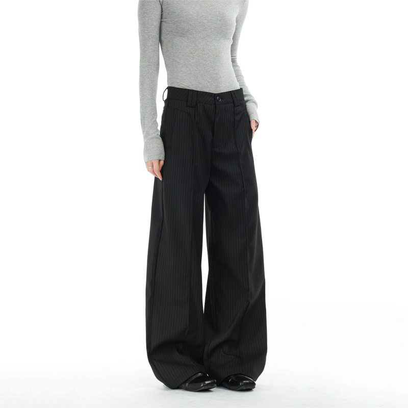 Neutcut Tall American Old-Money Style Striped Trousers for Men and Women, Autumn Loose Trousers, Extra-Long Casual Trousers Neutcut Tall American Old-Money Style Striped Trousers for Men and Women, Autumn Loose Trousers, Extra-Long Casual Trousers