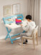Convenient Foldable Children's Study Table and Chair, Desk for Bedroom, Primary School Students' Writing Desk, Home Adjustable Integrated Office Desk