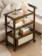 Movable Tea Cabinet Trolley Sofa Bedside Table Multi-Layer Storage Rack for Living Room Snack Rack