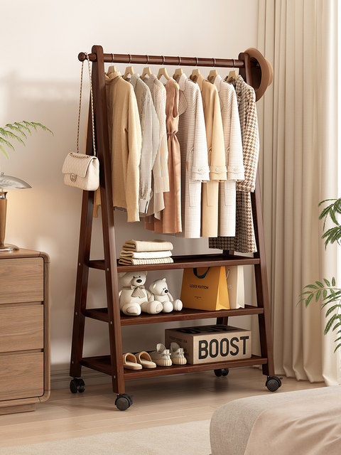 Floor-Standing Coat Rack for Entryway and Bedroom, Home Clothes Rack, Movable Storage for Clothing Store, Simple Storage Solution