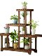 Flower Stand Balcony Garden Flower Pot Rack Modern Simple Solid Wood Multi-Layer Indoor Living Room Storage Rack Green Radish Succulent Rack