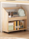Solid Wood Under-Desk Integrated Floor-Standing Bookshelf, Movable Storage Rack, Multi-Functional Storage Cabinet, Office Workstation Small Bookcase