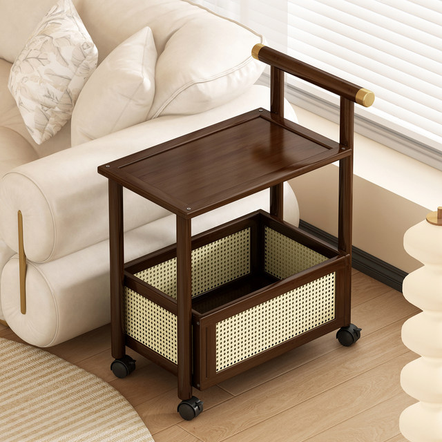 Side Table, Mobile Coffee Table, Small Table, Trolley, Sofa Side Table, Side Cabinet, Storage Rack, 2024 New Model Corner Table, Bedside Table