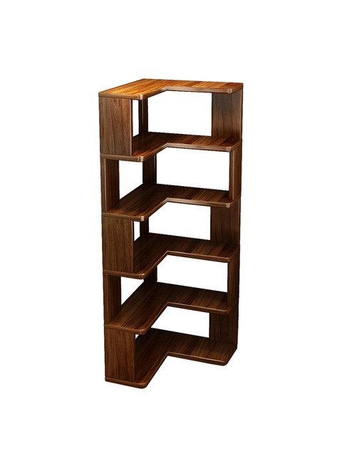 Solid Wood Corner Bookshelf Floor-Standing Storage Rack Pine Narrow Gap Cabinet Children's Home Storage Cabinet Living Room Simple Bookcase