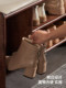 Nordic Solid Wood Shoe-Changing Bench, Entryway Shoe Bench, Home Shoe Rack, Shoe Bench-Style Shoe Cabinet, Entryway Bench for Sitting and Putting on Shoes