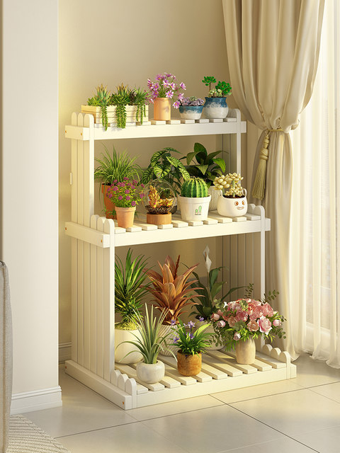 Multi-Layer Indoor Office Solid Wood Succulent Plant Stand for Living Room, Balcony, Windowsill, Desktop, and Home Use