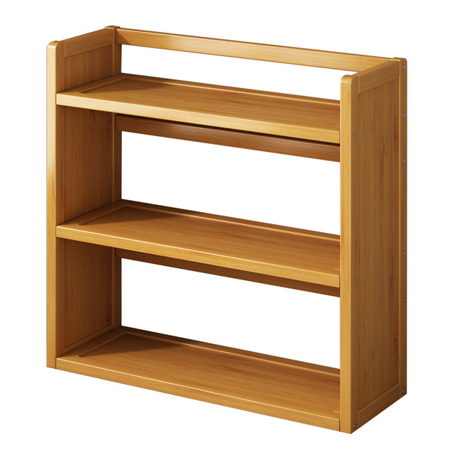 Kitchen Condiment Storage Rack, Bamboo Microwave Countertop, Small Multi-Layer Storage and Organization, Narrow Wooden Gap Shelf