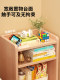 Solid Wood Bedside Table Integrated Home Display Cabinet Glass Storage Cabinet Acrylic Display Cabinet Corner Bookshelf Bedroom