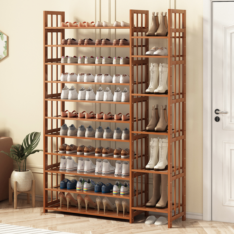 Shoe Rack Doorway Solid Wood Mass Large Capacity Multilayer Dust Resistant Super Capacity Domestic Economy Type Nanzhu Simple Shoe Cabinet-Taobao