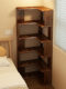 Solid Wood Corner Bookshelf Floor-Standing Storage Rack Pine Narrow Gap Cabinet Children's Home Storage Cabinet Living Room Simple Bookcase