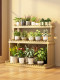 Multi-Layer Indoor Office Wooden Plant Stand for Succulents, Living Room Balcony Storage, Windowsill Tabletop Flower Pot Stand for Home Use