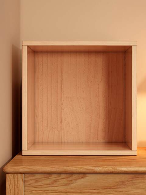 Solid Wood Desktop Bookshelf Integrated Small Bookcase Against the Wall, Narrow Cabinet for Home Use, Corner Storage Cabinet, Storage Cabinet