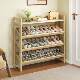 Children's Solid Wood Shoe Rack for Home Use, Simple Multi-Layer Entryway Creative Baby Shoe Cabinet, Minimalist Cream-Style Storage Rack