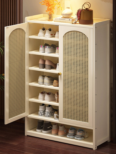 Shoe Rack for Home Use, Small and Narrow for Entryway, 2026 New Popular Model with Door, Large Capacity for Hallway and Corridor Storage