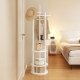 Su Nai Residential Furniture Solid Wood Floor-Standing Bedroom Home Room Coat Rack with Integrated Dressing Mirror for Entryway and Living Room