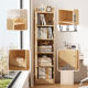 Solid Wood Bookshelf, Floor-Standing Bookcase, Integrated Storage Rack for Students and Children, Simple Storage Shelf, Wall-Mounted Cabinet, Storage Cabinet