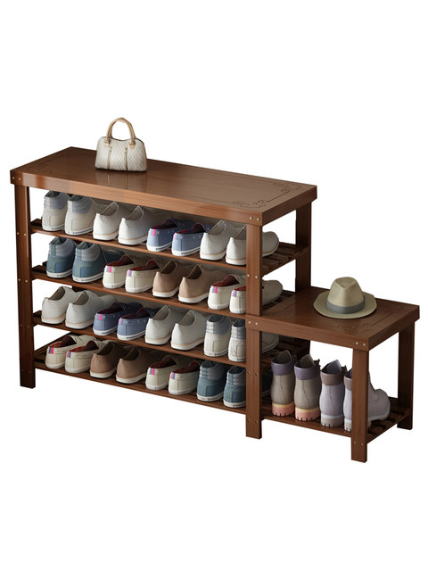 Simple Shoe Rack for Doorway, Multi-Layer Storage Rack, Solid Wood, Narrow and Small, Home Use, Shoe Storage Organizer, Economical Shoe Cabinet