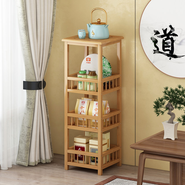 Office Decoration Corner Table, Tea and Tea Leaf Storage Rack, Small Tea Table, Tea Set, Tea Table, Tea Brewing Table, Living Room, Modern and Simple