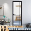 Bathroom Door with Narrow Edge, Long Rainbow Glass Door, Extremely Narrow Flat Opening Door, Toilet Door, Bathroom Door, Restroom Kitchen Door Set