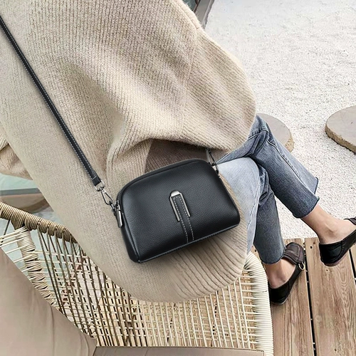 Летняя модная универсальная вместительная и большая кожаная сумка на одно плечо для матери, коллекция 2023, из натуральной кожи