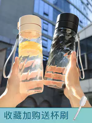 Student simple anti-drop plastic cup drinking water Cup portable male Lady fresh forest creative personality trend