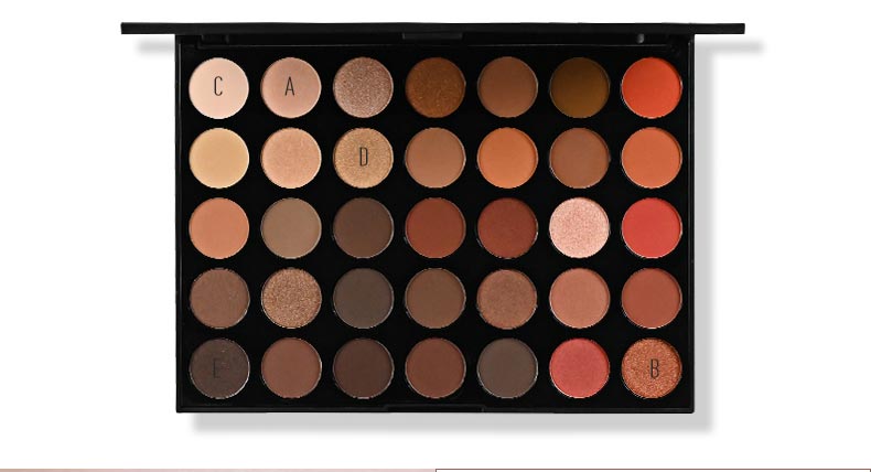 Morphe nude nude 35 màu phấn mắt Pearlescent màu đất mờ khay trang điểm - Bóng mắt bảng mắt colourpop 9 ô
