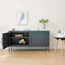 SINKOU Nordic TV cabinet simple modern small apartment living room board adjustable simple European steel TV cabinet