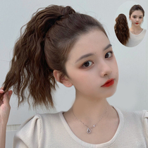 Wig tail female short curly grab clamp short - line red high horse tail natural corn hot belt fake horse tail