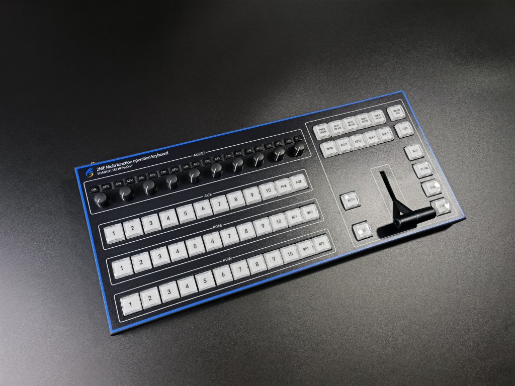 Compatible with BMD ATEM series director keyboard 2ME switched keyboard