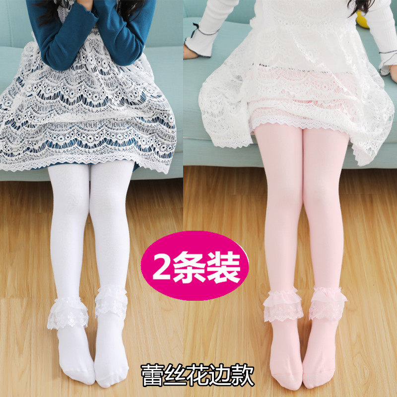 Lace Lace Spring Autumn Thin children's pants Sox girls dance with stockings toddler baby girl baby hit bottom pantyhose