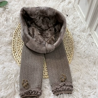 В форме цветка, утепленный, кофейный