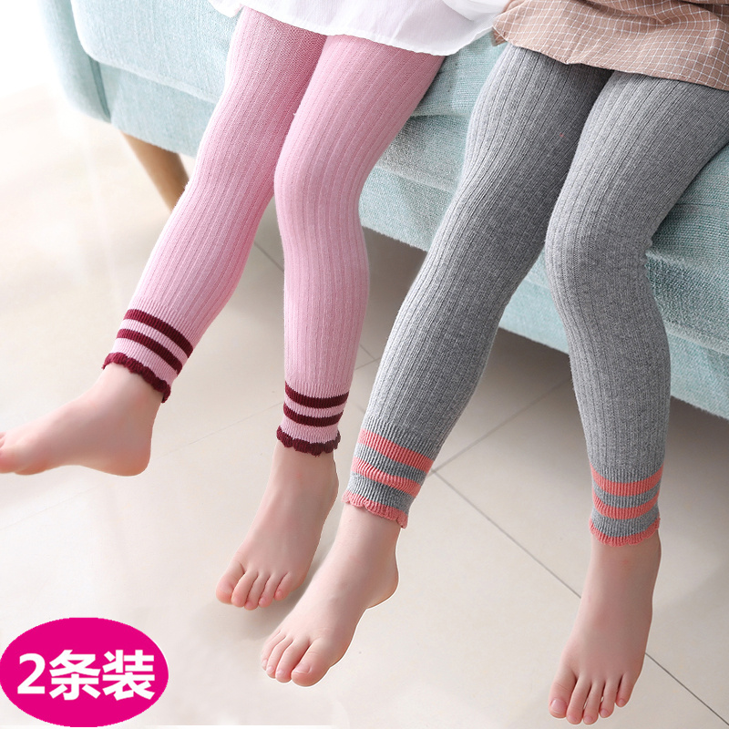 Child Pants Socks Cotton Thick Spring Autumn Season Girl Pants Baby Inner Lap Pants Baby Boy Baby 90% Outwear Pants