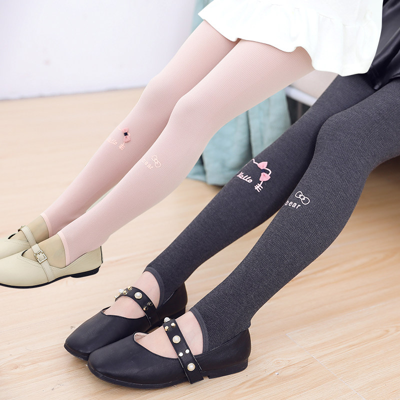 Spring and Autumn girls step on foot and trousers socks children dance small children baby pantyhose 4-7 - 9 - 12 years old