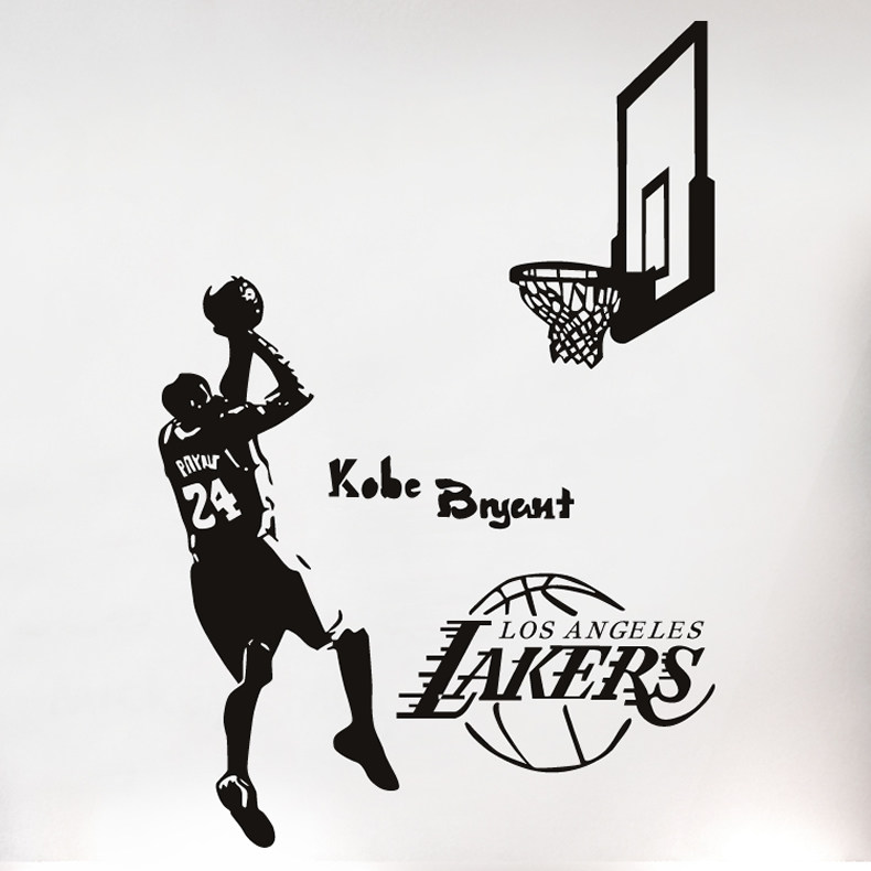 Basketball NBA Star Wall Stickup Cosby Basket Poster Self-Adhesive Paper Student Dorm Bedroom Wall Decoration Sticker