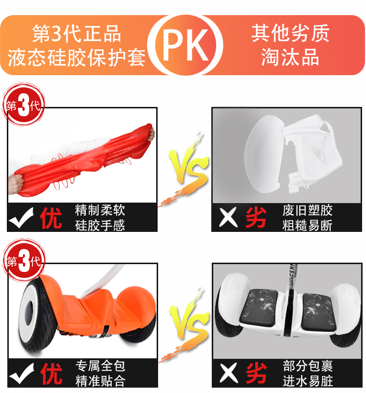 Millet cân bằng thứ 9 xe silicone bảo vệ vỏ min cao su chống thấm nước màng bảo vệ Ninbot cân bằng vỏ xe chống trầy - Smart Scooter xe thăng bằng strider sport