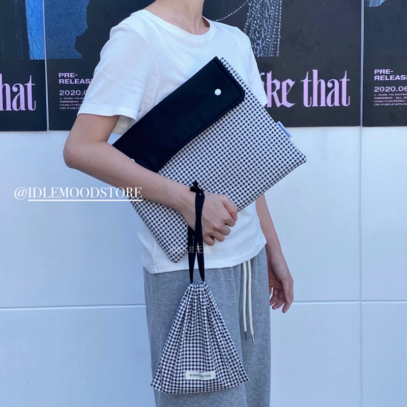 IDLE anecdotes -- Original ins Apple laptop liner bag for Huawei plaid computer bag iPad bag