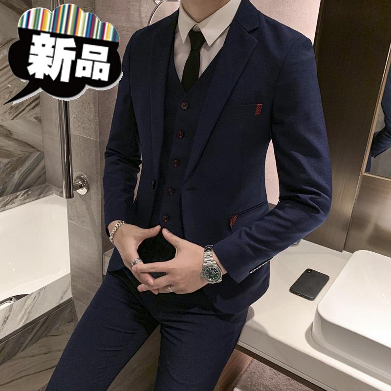 mens Suit 2020 mens mới mới phù hợp với rắn màu mens phong cách Anh phù hợp với 3 x-top