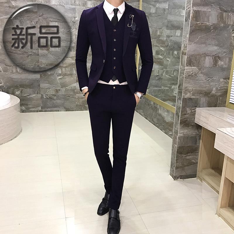 Suit mens 2020 mới mens mô hình h-phù hợp với mô hình đầu kiểu Anh mens khí x phù hợp với ngắn.