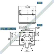 Guide rail 3020 cylindrical linear optical axis slide slide sbr1216253540 optical axis aluminum bracket slide table