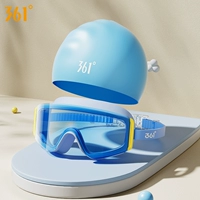 Набор темно-синего цвета + силиконовая шапочка для плавания 7059