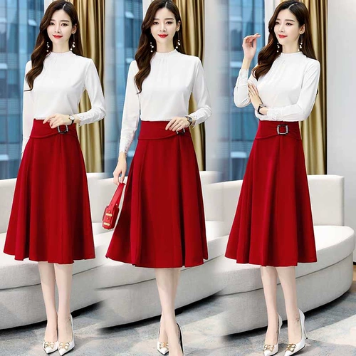 Осеннее платье, модный комплект, юбка, 2021 года, яркий броский стиль, в западном стиле, по фигуре