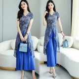 Летний модный шифоновый комплект, 2021 года, яркий броский стиль, в западном стиле