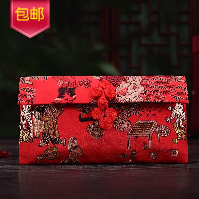 A ten thousand yuan red envelope brocade cloth art red envelope wedding change fee universal large handmade creative wedding personality