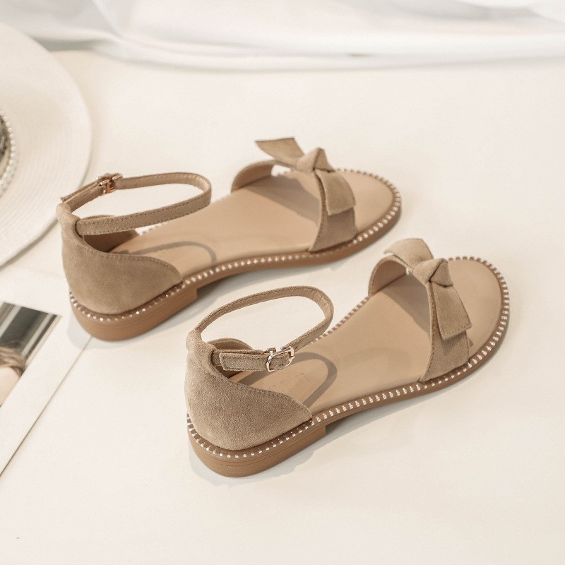 New summer sandals women soft bottom ultra soft without grinding feet flat bottom shoes 100 hitch women shoes low heel lined with Roman shoes